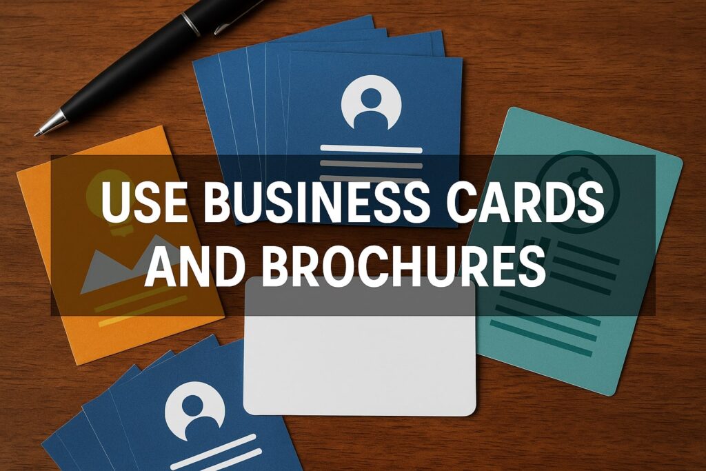 Use Business Cards and Brochures