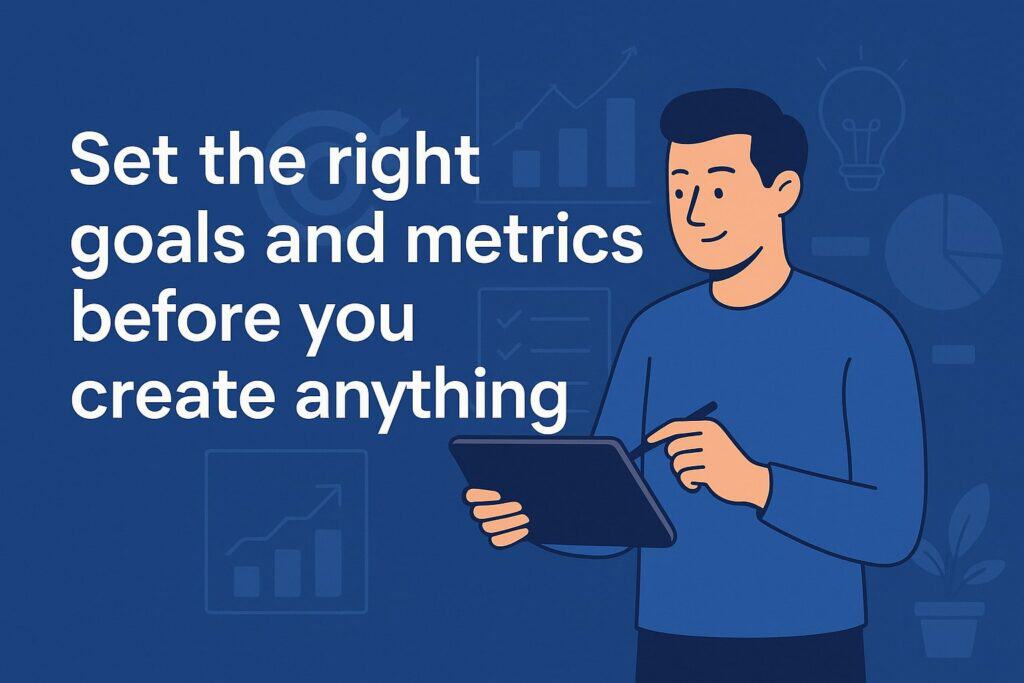 Set the right goals and metrics before you create anything