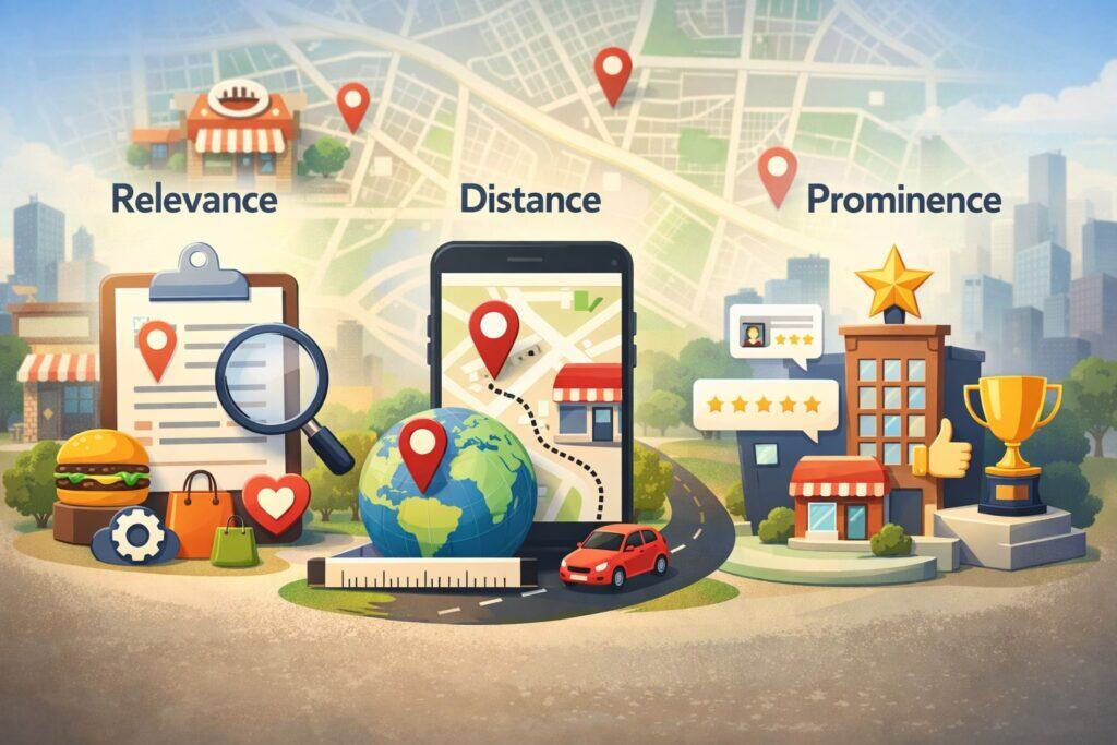 How Local Rankings Work: Relevance, Distance, and Prominence