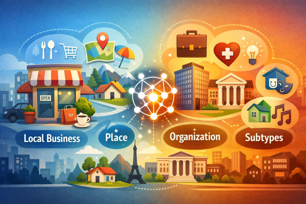 The Core Types You Should Know: LocalBusiness, Place, Organization, and Subtypes