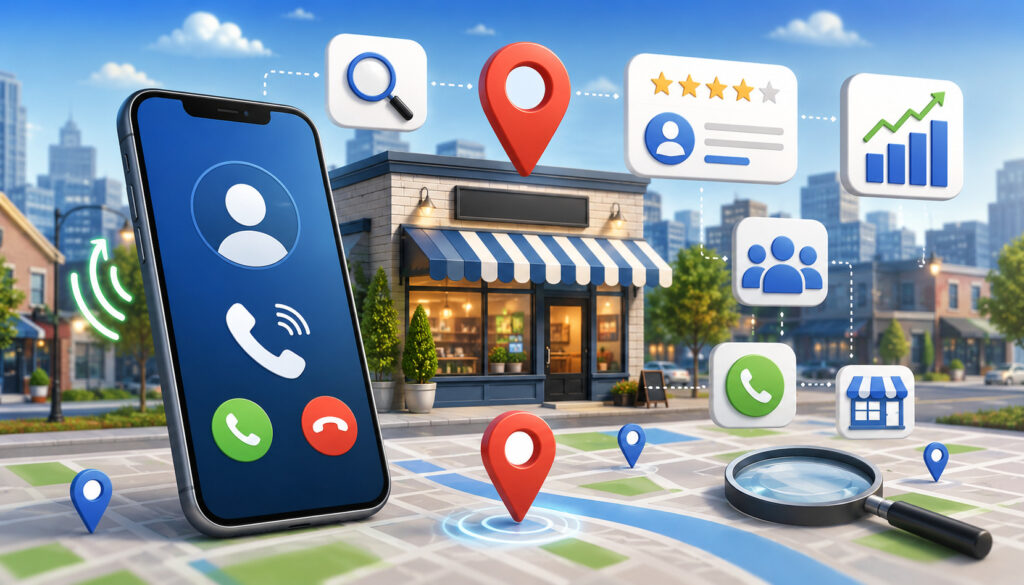 Local SEO phone call illustration