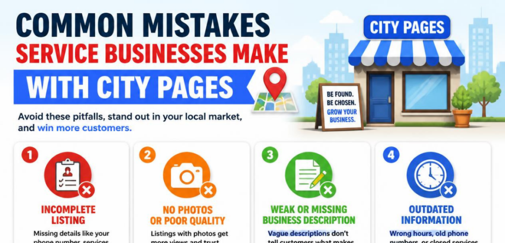 Common Mistakes Service Businesses Make with City Pages