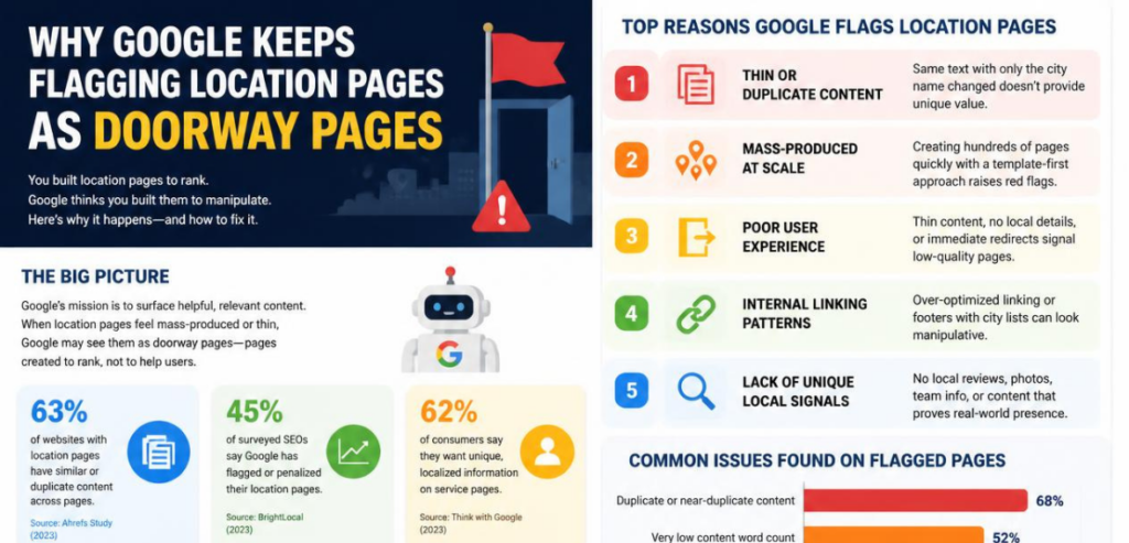 Why Google Keeps Flagging Location Pages as Doorway Pages