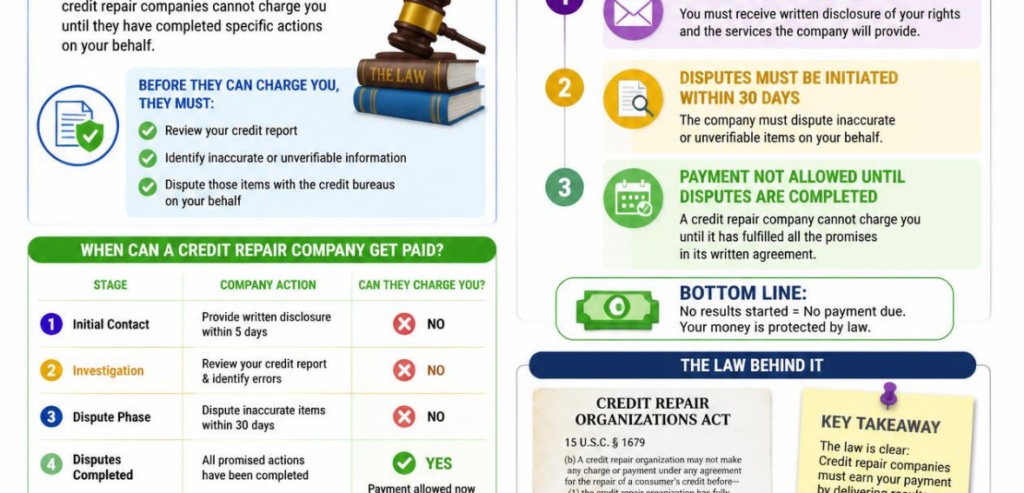 The Law Behind Credit Repair Payment Timing