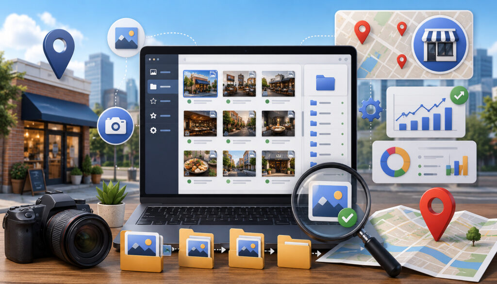 Optimized image filenames for local SEO illustration